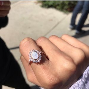 sterling silver opal ring (sz. 7)